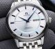 Copy Omega Men Silver Face Stainless Steel Strap Silver Bezel Watch 40mm (9)_th.jpg